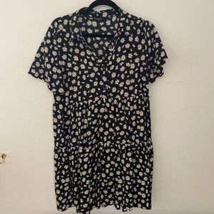 Zara tiered mini dress - daisy print
